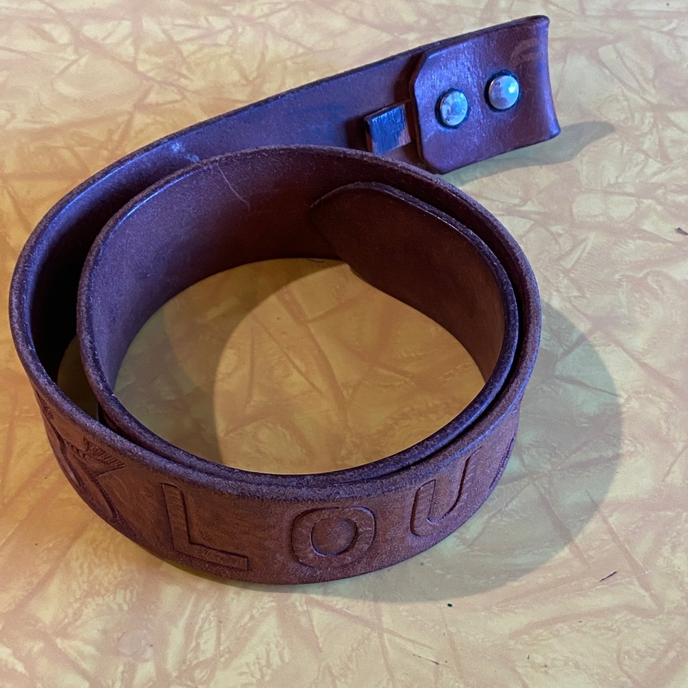Vintage Brown Leather Belt